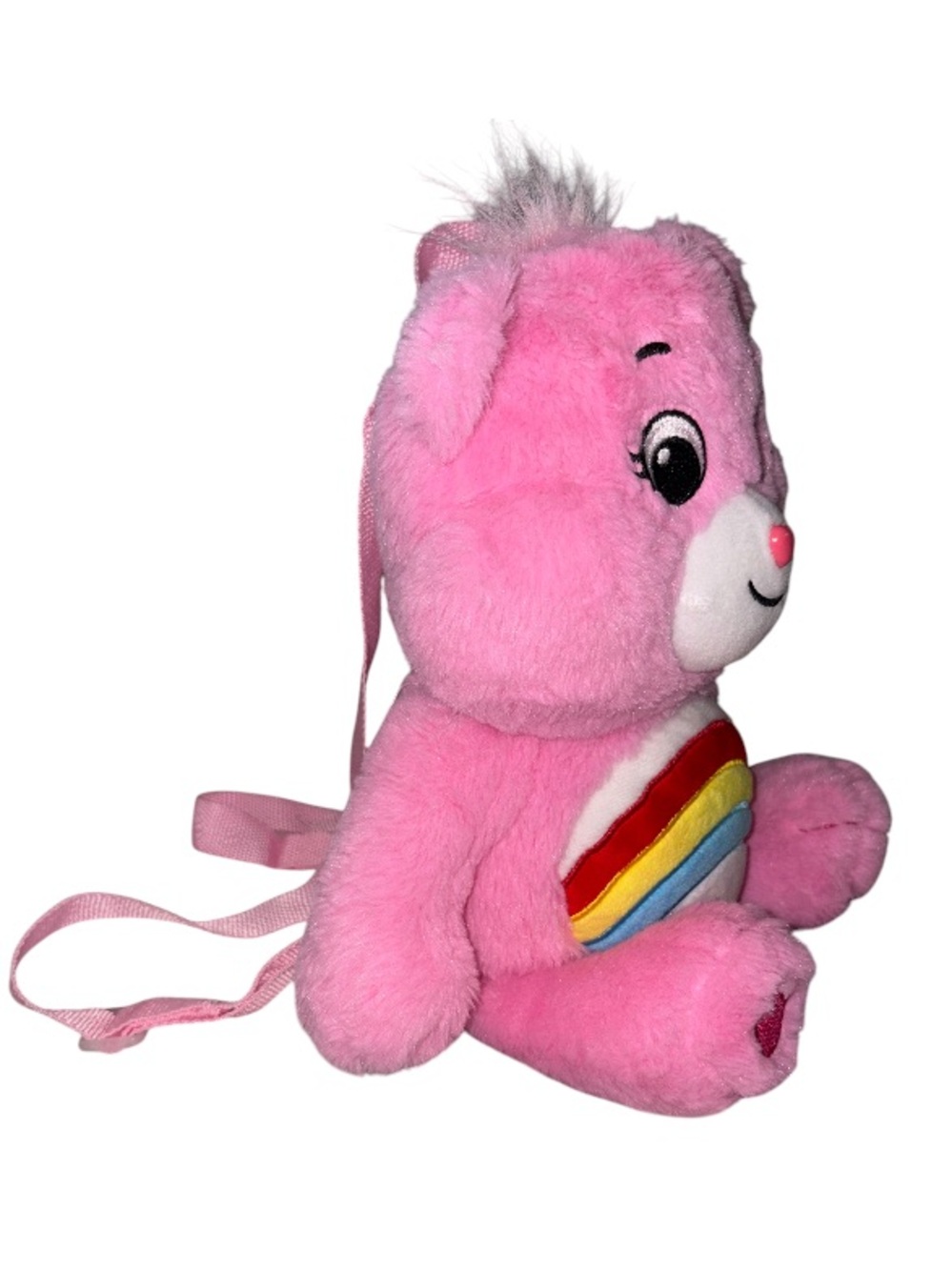 Care Bears “Cheer Bear” Pink W/ Rainbow Tummy Backpack Hideaway - Picture 2 of 7